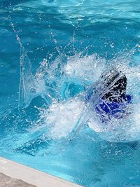 Close-up of waves splashing in water