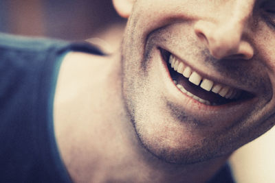 Close-up of happy businessman outdoors