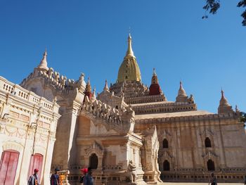 Low angle view of historical building against clear sky