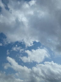 Low angle view of clouds in sky