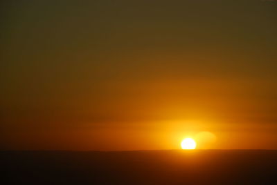 Scenic view of orange sky during sunset