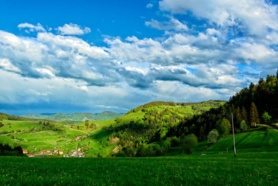 Scenic view of landscape against sky