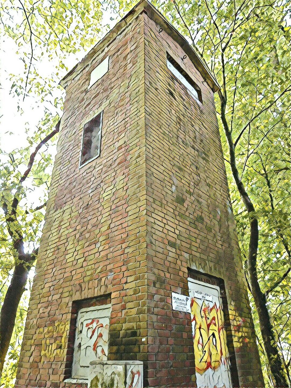 LOW ANGLE VIEW OF BUILDING WITH TREE