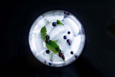 Directly above shot of ice cream in plate