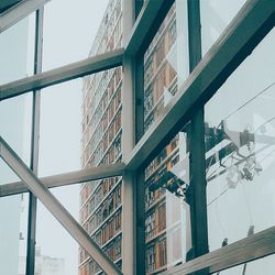 Low angle view of modern building against sky