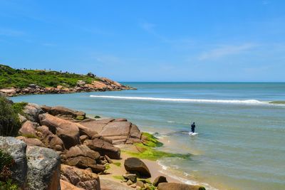 Scenic view of sea against sky