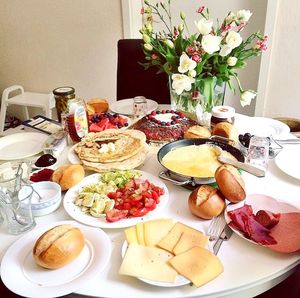 Close up of food on table