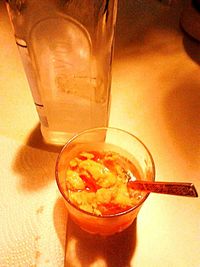 Close-up of food on table