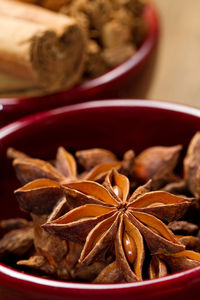 Close-up of fruits in bowl on table