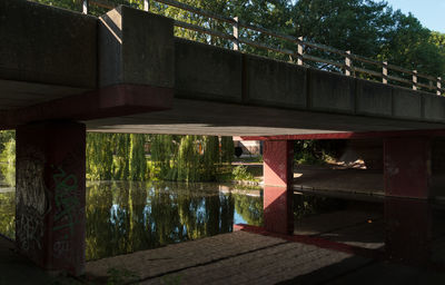 Bridge over river against sky