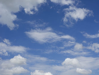 Low angle view of clouds in sky
