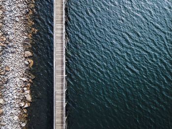 High angle view of sea shore