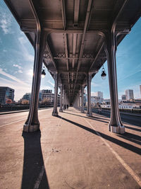 Low angle view of bridge against sky