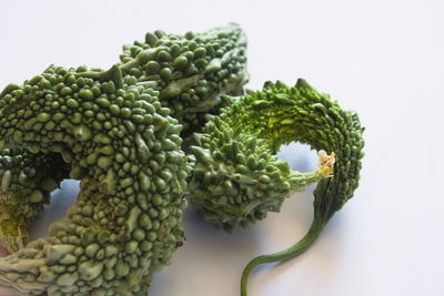 Close-up of vegetables against white background