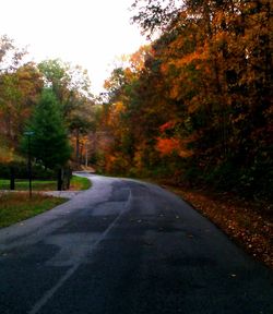 Road passing through country road