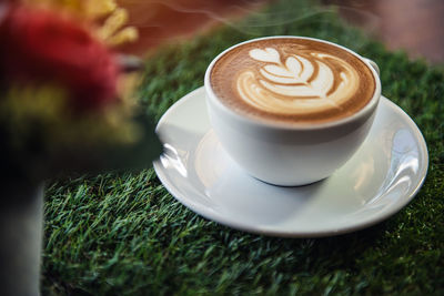 Close-up of coffee in cup