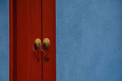 Close-up of closed door