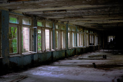 Interior of abandoned building