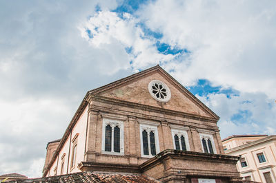 Low angle view of traditional building against sky