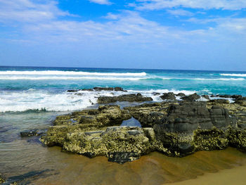 Close-up of sea against sky