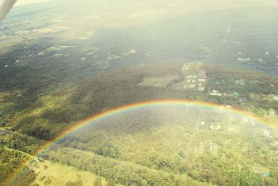 Aerial view of agricultural landscape