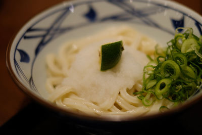 Close-up of pasta in plate