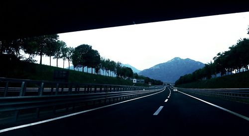 Road passing through mountains