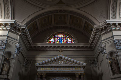 Low angle view of ornate ceiling in building