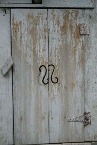 Close-up of weathered wooden wall