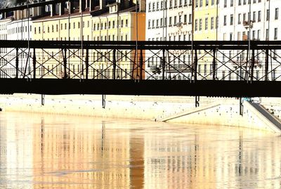 Reflection of buildings in water