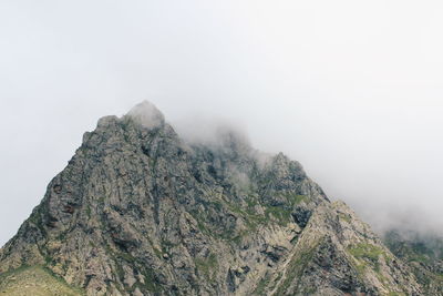 Scenic view of rocky mountains against sky