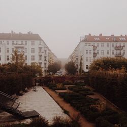 View of canal in city