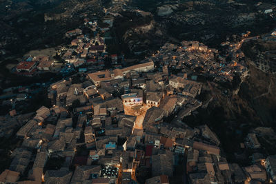 Ancient italian village by night