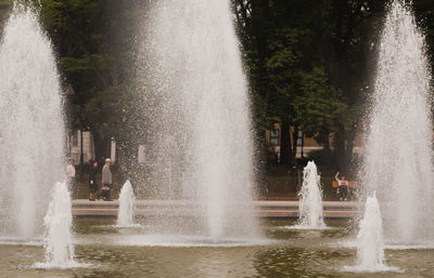 Fountain in water