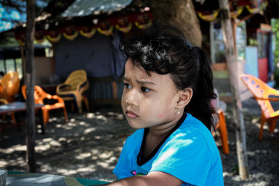 Portrait of boy looking away