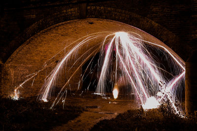 Light trails at night