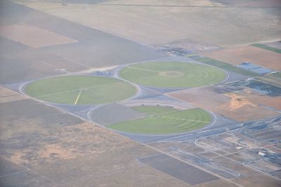 High angle view of agricultural field