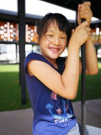 Portrait of cute boy smiling