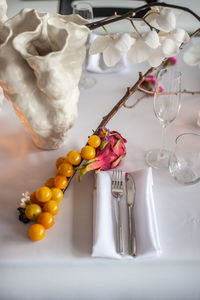 Close-up of food on table