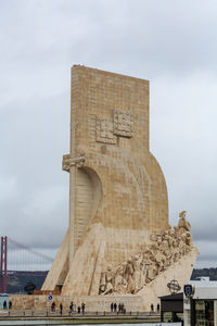 Low angle view of  monument to the discoveries