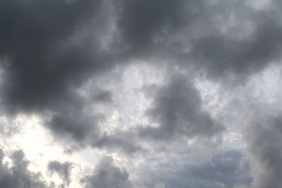 Low angle view of storm clouds in sky