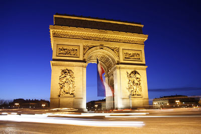 View of historical building at night