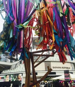 Multi colored umbrellas