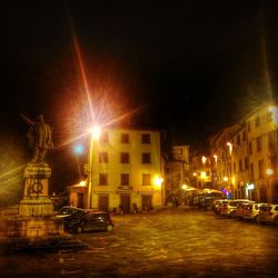 City street at night