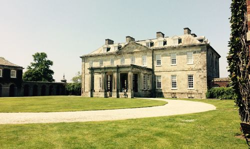 View of historic building against clear sky