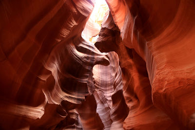 Low angle view of rock formations