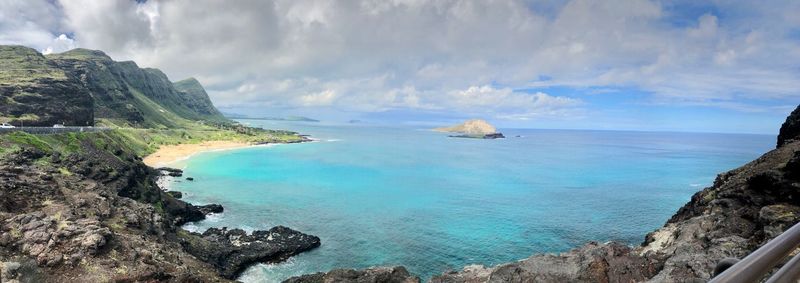 Panoramic view of sea against sky