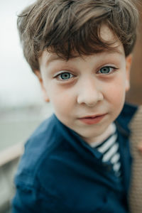 Close-up portrait of cute boy