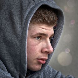Close-up portrait of man