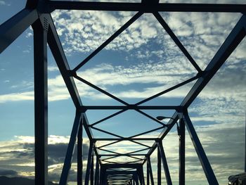 Low angle view of bridge against sky